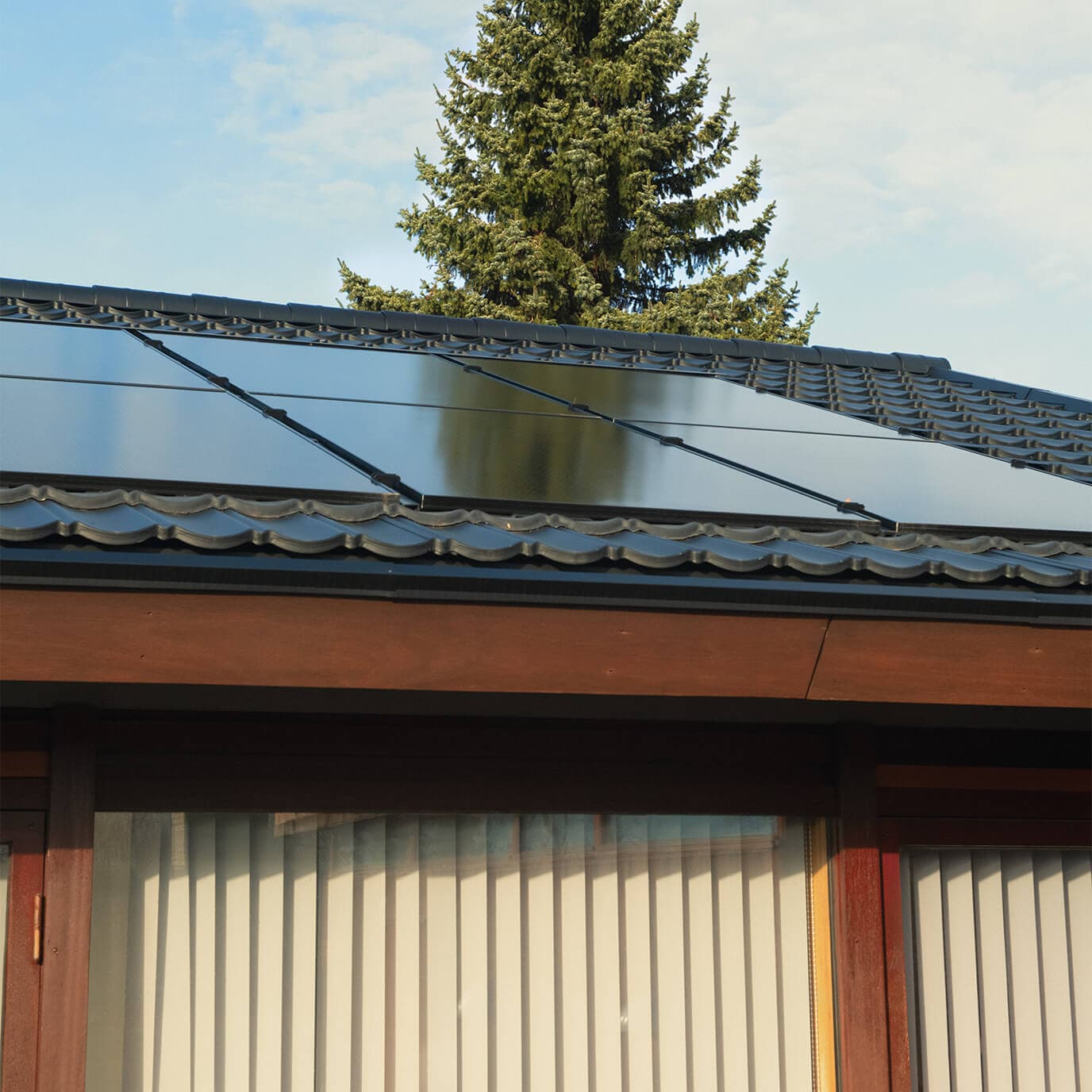 Solceller på hustak